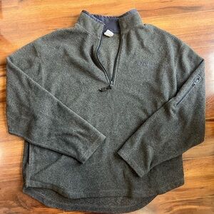 Vintage Old Navy Men's Gray Half-Zip Sweater
